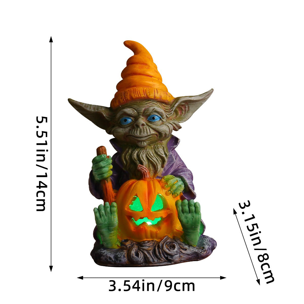 GhoulLaterne™ Ghoulie Halloween Statue aus Harz mit Kürbislampe (Kaufen Sie 1 und erhalten Sie 1 gratis)