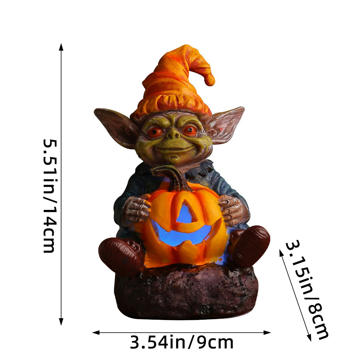 GhoulLaterne™ Ghoulie Halloween Statue aus Harz mit Kürbislampe (Kaufen Sie 1 und erhalten Sie 1 gratis)