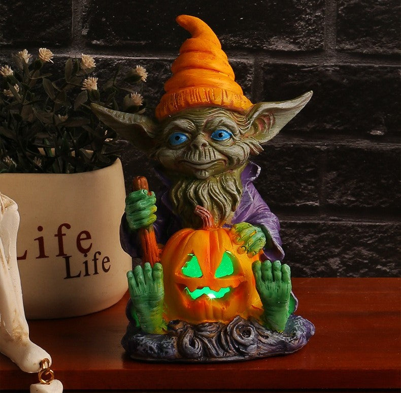 GhoulLaterne™ Ghoulie Halloween Statue aus Harz mit Kürbislampe (Kaufen Sie 1 und erhalten Sie 1 gratis)