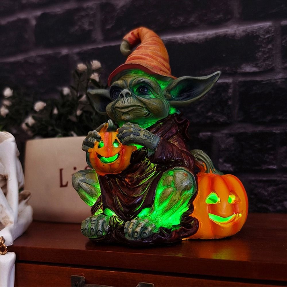 GhoulLaterne™ Ghoulie Halloween Statue aus Harz mit Kürbislampe (Kaufen Sie 1 und erhalten Sie 1 gratis)