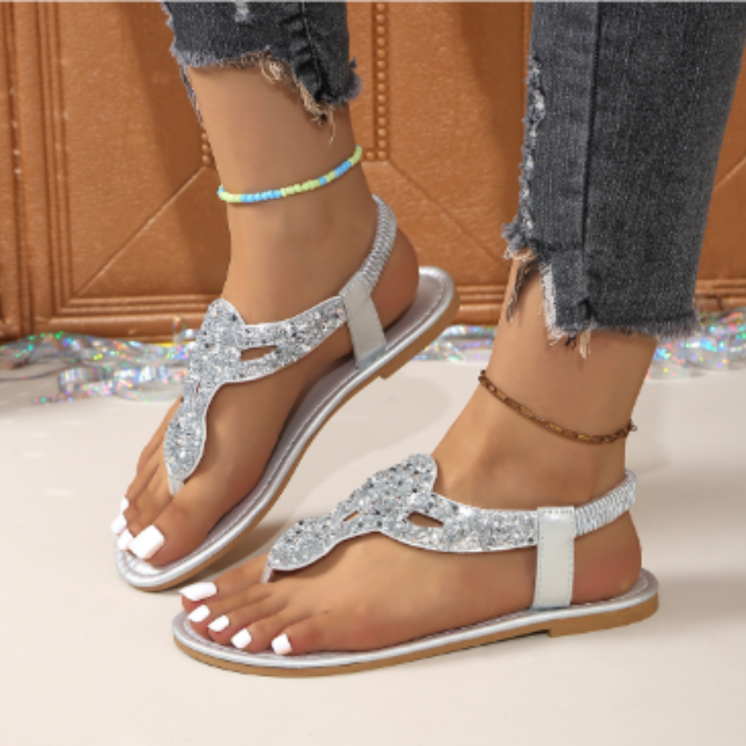 Kaelie | Orthopädische Sandalen mit Kristallen