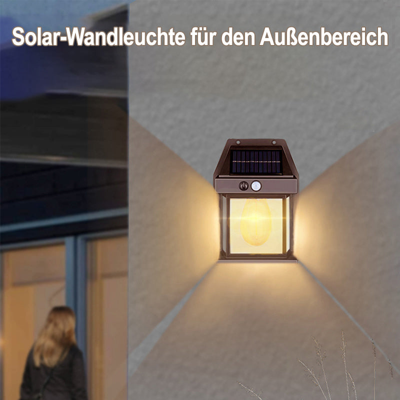 1+1 Gratis | Solar Wolfram Wandleuchte für den Außenbereich